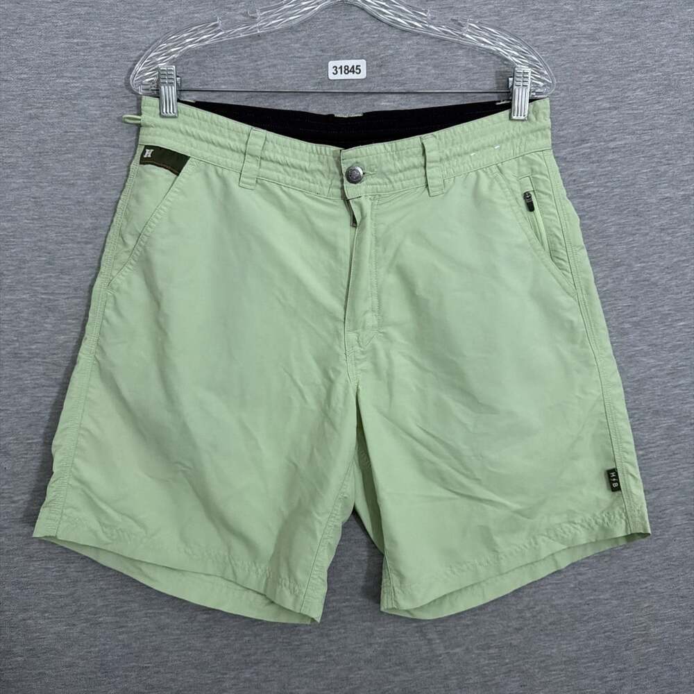 Howler Bros Mens 32 Green Nylon Horizon Hybrid Outdoor Shorts Swim Trunks
